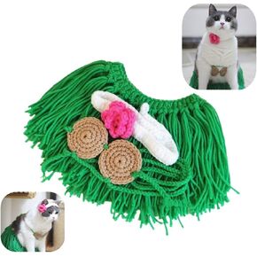 Pet Hawaiian Luau Hula Dress Party Supplies Costume Set Party for cat Dog Free Size