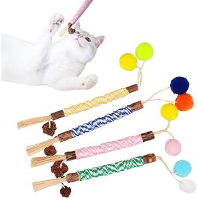 Mittens 4 Pcs Color Pop Play Sticks, Cat Silvervine Chew Sticks