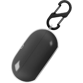 Geiomoo Soft TPU Case for Beats Solo Buds, Protective Cover with Carabiner (Clear)