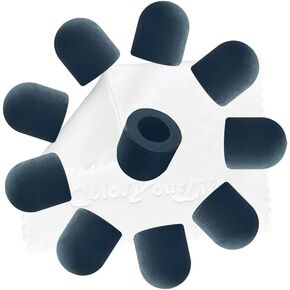 10 عبوات من أطراف المطاط البديلة لأقلام ColorYourLife Stylus مقاس 5.5 بوصة و7.3 بوصة مع أطراف رفيعة قابلة للاستبدال، وأطراف أدق للقلم (أسود للأطراف المطاطية) in Kuwait