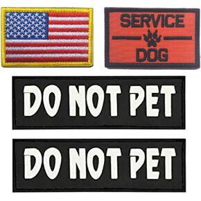 Military Morale Service Dog Patch for Pet Tactical K9 Service Harness Vest (DO NOT PET)