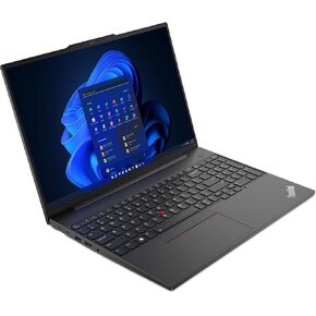 Lenovo ThinkPad E16 Gen 1 21JT001BUS 16" Notebook - WUXGA - 1920 x 1200 - AMD Ryzen 5 7530U Hexa-core (6 Core) 2 GHz - 16 GB Total RAM - 8 GB On-Board Memory - 256 GB SSD - Graphite Black