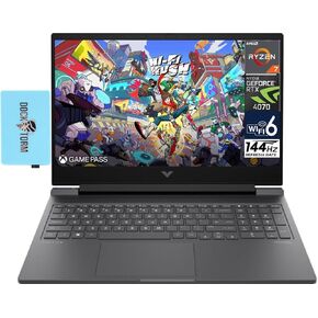 HP Victus 16.1" 144Hz IPS FHD Gaming Laptop (AMD Ryzen 7 8845HS, RTX 4070 8GB, 32GB DDR5 RAM, 1TB PCIe SSD, Backlit KB, Thunderbolt 4, RJ-45, WiFi 6, BT 5.3, Win 11 Home) with DKZ Port Expander