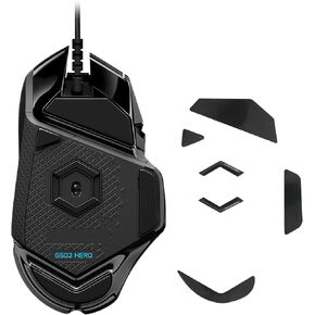 kwmobile Mouse Feet Replacement Compatible with Logitech G502 Wired (not for Wireless) Computer Mouse Skates Sticker - Black