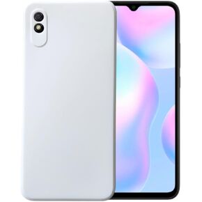 Compatible with Xiaomi Redmi 9A or 9AT or 9A Sport Soft Liquid Silicone Gel Cell Phone Mobile Basic Back Case Cover (Soft Pink)