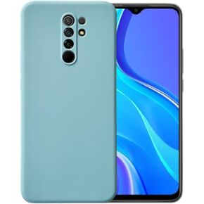 متوافق مع هاتف Xiaomi Redmi 9 أو 9 Prime من جل السيليكون السائل الناعم غطاء خلفي أساسي للهاتف المحمول (برتقالي)