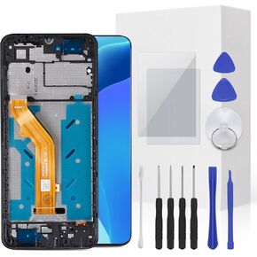 for TCL 40 SE Screen Replacement Kit LCD Screen Display Touch Digitizer Frame Assembly with Repair Tool for Model TCL 40 SE T610K T610 T610P 6.75inch