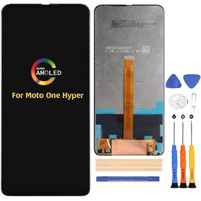 A-MIND for Motorola Moto One Hyper XT2027 6.5 inch Screen Replacement XT2027-1 XT2027-3 LCD Display Touch Digitizer Full Assembly Repair Kits,with Free Screen Protector+Tools