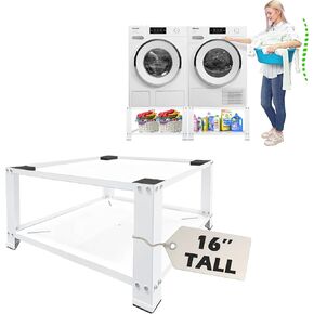 Royxen Laundry Pedestal 28" Wide Universal Fit 700lbs Capacity, Washing Machine Base Stand Dryer Base Platform Heavy Duty with 16" Height