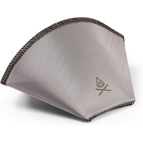 VSSL Nest #2 Stainless Steel Mesh Coffee Filter, Transportable and Compact, Perfect For Camping, Hiking, Adventure, Travel, Compatible With Any Cone Pour Over System, Pack of 1