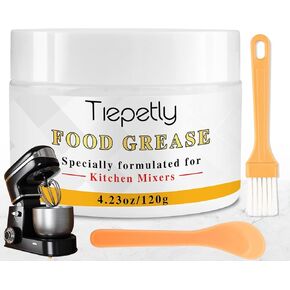 4.23 Oz Food Grade Grease for Kitchen Aid Stand Mixer, Universally for Kitchen Stand Mixer, Mixer Gear Attachments, with Stick and Brush(120g)
