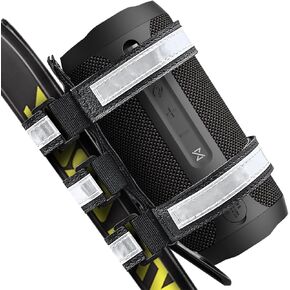 Bluetooth Speaker Holder for Bike, Motocycle, Scooter, Golf Cart, ATV, UTV Handlebar, Outdoor Speaker Mount with Reflective Strap