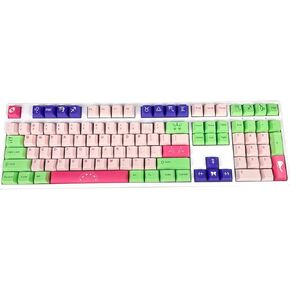PBT Keycaps,135 Keys Constellation Style Keycaps for Cherry Gateron MX Switches Mechanical Keyboards (Pink)