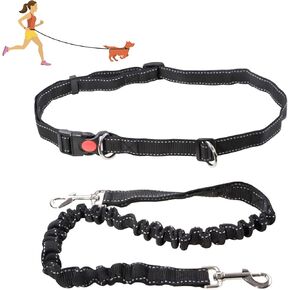 Hands Free Dog Leash, 1 PCS Dog Waist Belt with Leash Elastic Dog Running Belt with Waist Belt for Medium and Large Dog