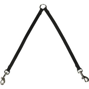 2 Way Nylon Dog Coupler, Black, 3/8" x 22"