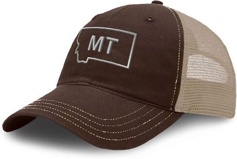 Custom Baseball Cap Montana State Map Mt Embroidery Cotton Soft Mesh Cap in Saudi Arabia
