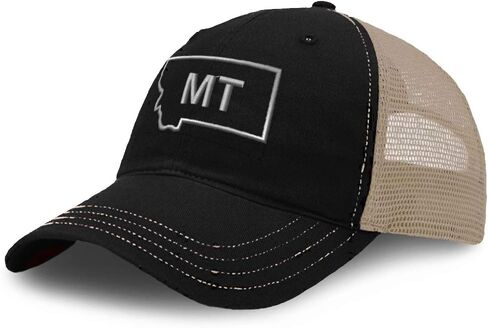 Custom Baseball Cap Montana State Map Mt Embroidery Cotton Soft Mesh Cap in Saudi Arabia