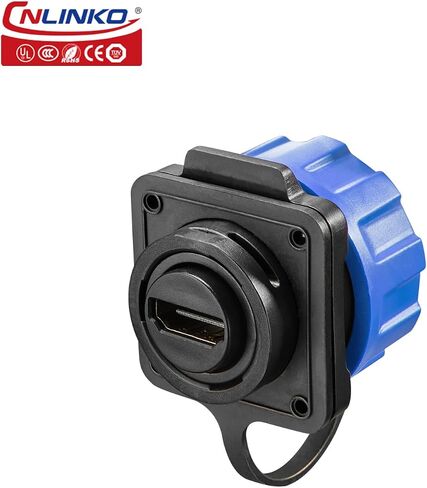 CNLINKO YM-24 Fiber Optics Connectors, LC Single Mode Dual Core, Outdoor Optical Connector, Panel Mount Socket, IP68 Waterproof Connector for Solar Equipment, M24 Signal Connectors (Fiber Optic Set) in Saudi Arabia