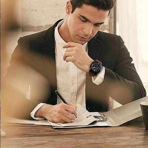 Leather Band Compatible with Samsung Galaxy Watch Ultra 47mm for Men Women, Extra Wide Watch Cuff Bracelet Vintage Strap in Saudi Arabia