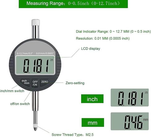 Digital Bore Gauges Set, Cylinder Bore Gauge with LCD Digital Dial Indicator, 2"-6"/0.0005", Wide Selection of Anvils, Applications in Engines Cylinder Precision Measurement in Kuwait