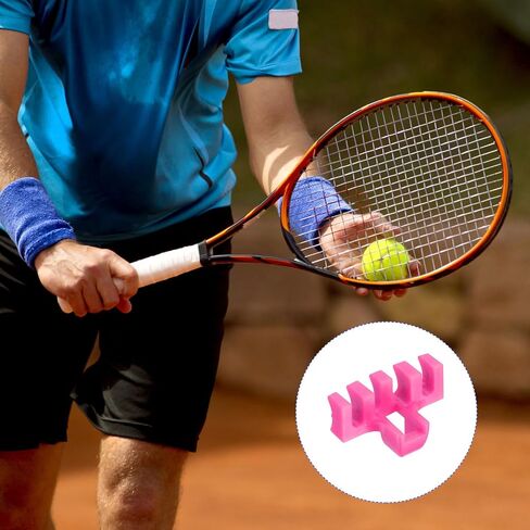 2 Pack Badminton Stringing Racquet Load Spreader - Pressure Reducer Stringing Protector Threading Machine Adapter for Fixing Training (Blue/White) in Kuwait