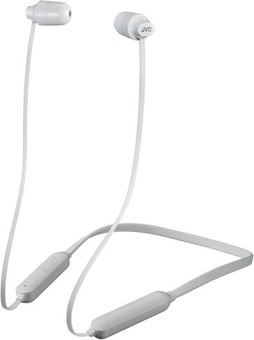 JVC Marshmallow Wireless، سماعات أذن، مقاومة للماء (IPX4)، عمر بطارية طويل 8 ساعات، آمنة ومريحة مع شريط رقبة مرن ناعم وسماعات أذن على شكل ذاكرة - HAFX35BTA (أزرق نيلي) in Saudi Arabia