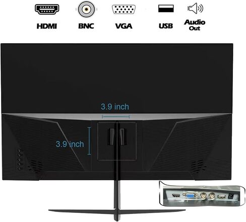 شاشة أمان CCTV مقاس 32 بوصة FHD 1080P، شاشة كمبيوتر LED رفيعة، معدل تحديث 60 هرتز مع HDMI VGA BNC والصوت، متوافقة مع 4K، لنظام المراقبة NVR/DVR in Saudi Arabia
