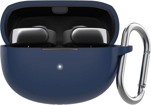 حافظة AHASTYLE من السيليكون لسماعات الأذن Bose Ultra Open الجديدة (2024) [حلقة معدنية مضافة] غطاء حماية كامل مقاوم للصدمات متوافق مع سماعات الأذن Bose Ultra Open الجديدة 2024 (أزرق غامق) in Kuwait