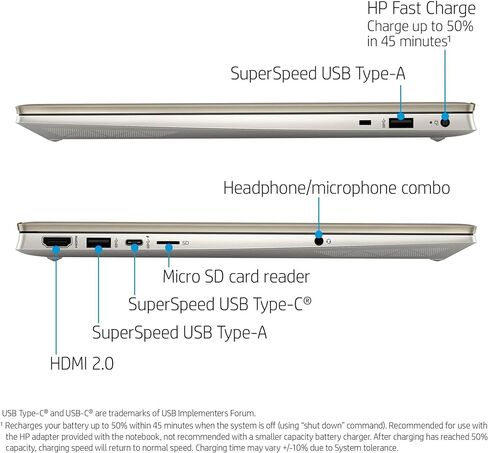 HP Pavilion 15.6 بوصة FHD (1920 x 1080) كمبيوتر محمول يعمل باللمس، معالج Intel Core i7، Iris Xe Graphics، Wi-Fi 6، كاميرا ويب، لوحة مفاتيح بإضاءة خلفية، Windows 11 Pro، كابل W/HDMI (ذاكرة الوصول العشوائي 64 جيجابايت | 1 تيرابايت PCIe SSD) in Saudi Arabia