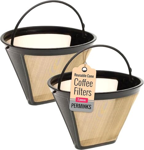 Reusable Cone Coffee Filters #4 - Cuisinart Coffee Filter Replacement, Cone Filters for Ninja, Hamilton Beach & Breville Coffee Maker, Moccamaster Coffee Filters, Bonavita Replacement - 1pc in Saudi Arabia