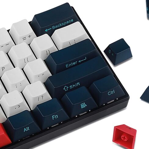 Happy Balls Keycaps 60 Percent for 61 68 MX Switches Mechanical Keyboard PBT Side Printed 60% Keycaps OEM Profile Cherry MX Key Caps (Blue Gray Combo) in Kuwait