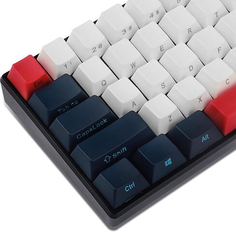Happy Balls Keycaps 60 Percent for 61 68 MX Switches Mechanical Keyboard PBT Side Printed 60% Keycaps OEM Profile Cherry MX Key Caps (Blue Gray Combo) in Kuwait