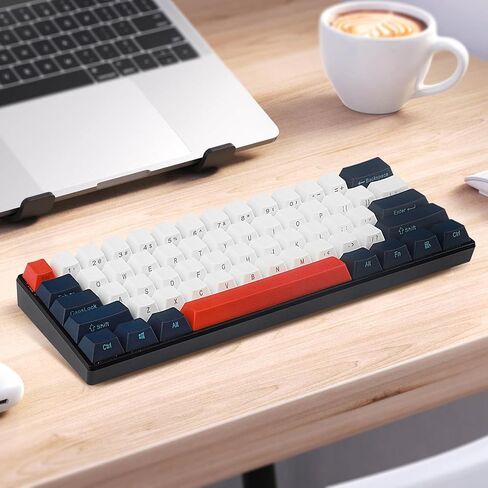 Happy Balls Keycaps 60 Percent for 61 68 MX Switches Mechanical Keyboard PBT Side Printed 60% Keycaps OEM Profile Cherry MX Key Caps (Blue Gray Combo) in Kuwait