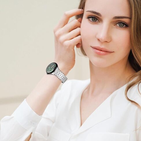 Metal Band Compatible with Google Pixel Watch 3 45mm Bands, Stainless Steel Replacement Strap Compatible for Pixel 3 41mm/Pixel 2/Pixel Watch Accessories Women Men in Kuwait