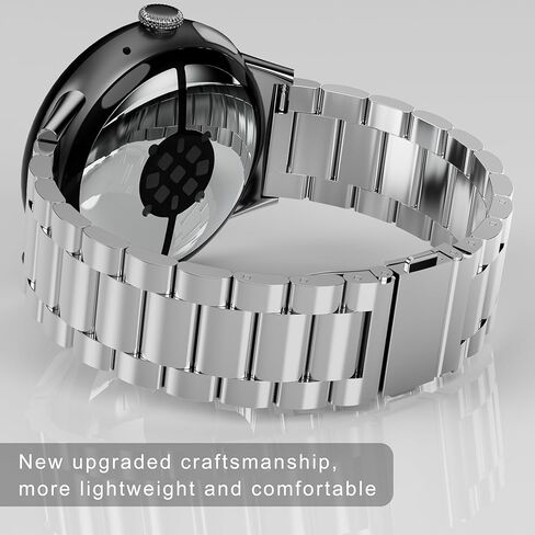 Metal Band Compatible with Google Pixel Watch 3 45mm Bands, Stainless Steel Replacement Strap Compatible for Pixel 3 41mm/Pixel 2/Pixel Watch Accessories Women Men in Kuwait