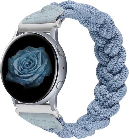 أحزمة Wearlizer القابلة للتمدد متوافقة مع ساعة Samsung Galaxy Watch 7/6/5/4 40 مم 44 مم/ساعة 6 كلاسيكية 43 مم 47 مم/ساعة 5 Pro 45 مم/ساعة 4 كلاسيكية 42 مم 46 مم/ساعة 3 41 مم/أكتيف 2، سوار مضفر 20 مم للنساء in Kuwait