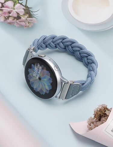 أحزمة Wearlizer القابلة للتمدد متوافقة مع ساعة Samsung Galaxy Watch 7/6/5/4 40 مم 44 مم/ساعة 6 كلاسيكية 43 مم 47 مم/ساعة 5 Pro 45 مم/ساعة 4 كلاسيكية 42 مم 46 مم/ساعة 3 41 مم/أكتيف 2، سوار مضفر 20 مم للنساء in Kuwait