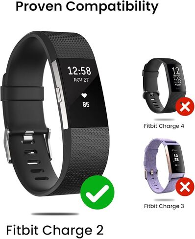 شاحن حائط لشاحن Fitbit Charge 2، سلك كابل شحن بديل لـ Fitbit Charge 2 لمعدل ضربات القلب + سوار معصم للياقة البدنية [3.3FT/1M] in Kuwait