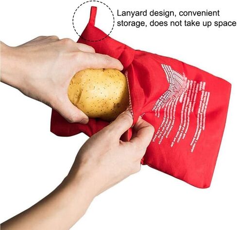 AKOAK 3 Pcs Washable and Reusable Mcrowave Oven Potato Bag, Potato Heating Tool, 4 Minutes Simple Cooking Kitchen Gadget in Saudi Arabia