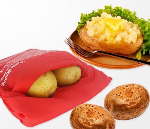 AKOAK 3 Pcs Washable and Reusable Mcrowave Oven Potato Bag, Potato Heating Tool, 4 Minutes Simple Cooking Kitchen Gadget in Saudi Arabia