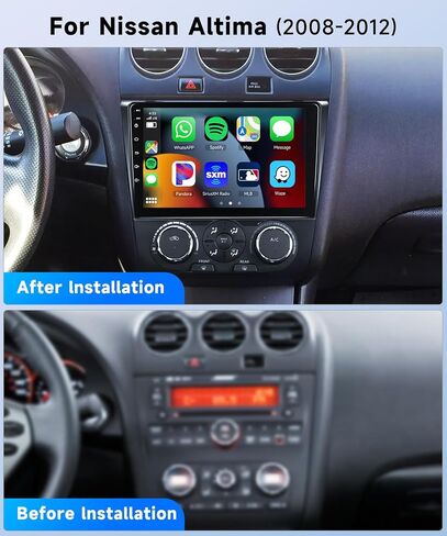 8Core 2+64G ستيريو سيارة لنيسان ألتيما 2008-2012 (دليل A/C) Carplay Android Auto، 9 بوصة 1280 * 720P IPS شاشة تعمل باللمس، Android/GPS/WiFi/32band DSP صوت/بلوتوث/SWC/كاميرا احتياطية in Saudi Arabia