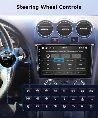8Core 2+64G ستيريو سيارة لنيسان ألتيما 2008-2012 (دليل A/C) Carplay Android Auto، 9 بوصة 1280 * 720P IPS شاشة تعمل باللمس، Android/GPS/WiFi/32band DSP صوت/بلوتوث/SWC/كاميرا احتياطية in Saudi Arabia