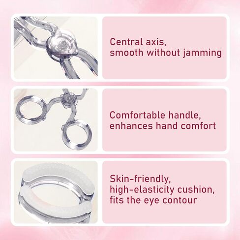 EKIND Contact Lens Wearing Aid, Eyelid Stretcher for Easy Insertion and Removal of Contact Lenses, Improves Wearing Comfort and Convenience, for Daily Use and Outdoor Travel (Light Red) in Saudi Arabia