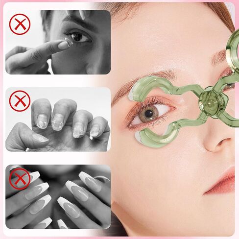 EKIND Contact Lens Wearing Aid, Eyelid Stretcher for Easy Insertion and Removal of Contact Lenses, Improves Wearing Comfort and Convenience, for Daily Use and Outdoor Travel (Light Red) in Saudi Arabia