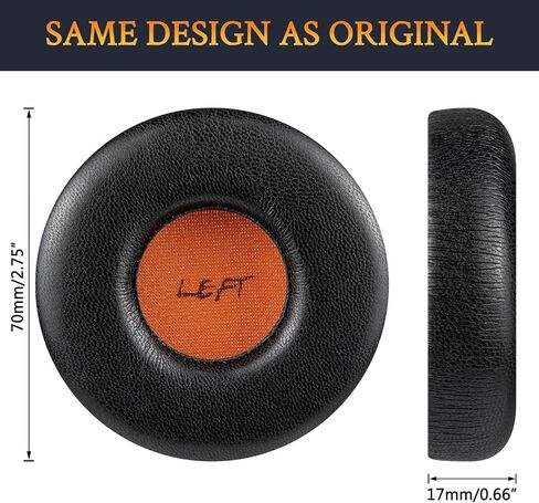 SOULWIT Professional Earpads Cushions Replacement for Jabra Revo Wireless/Wired Headphone, Ear Pads with Softer Protein Leather, Noise Isolation Foam - Black in Saudi Arabia
