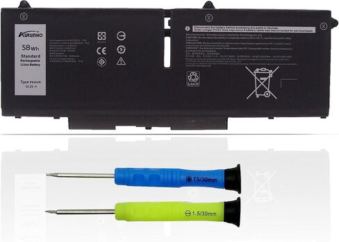 58Wh FK0VR استبدال بطارية الكمبيوتر المحمول Dell Latitude 5330 7330 7430 7530 Latitude 5330 2-in-1/7330 2-in-1/7430 2-in-1 Series FKOVR 8H6WD 293F1 01VX5 404T8 51R71 8P81K 15.2V 3625mAh 4 خلية in Saudi Arabia