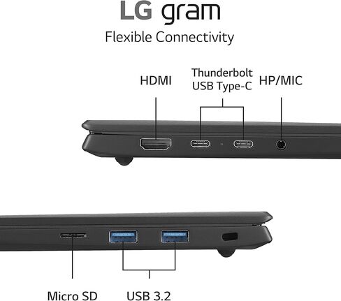 LG لابتوب جرام خفيف الوزن 17 انش، انتل كور i7 ايفو الجيل 13، ويندوز 11 هوم، ذاكرة RAM 32GB، SSD 2TB، رمادي in Saudi Arabia