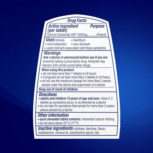 TUMS Ultra Strength Antacid Tablets for Chewable Heartburn Relief and Acid Indigestion Relief, Assorted Fruit - 160 Count in Saudi Arabia