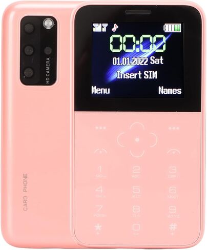 Yoidesu Super Small Mini Cellphone, Dual SIM Tiny Mobile Phone Ultra Thin Card Phone for Kids Children Students, No Games No Recreation Pocket Cell Phone, 800mAh Battery Backup Phone in Saudi Arabia