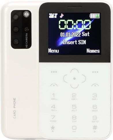 Yoidesu Super Small Mini Cellphone, Dual SIM Tiny Mobile Phone Ultra Thin Card Phone for Kids Children Students, No Games No Recreation Pocket Cell Phone, 800mAh Battery Backup Phone in Saudi Arabia